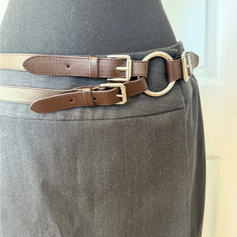 Ralph Lauren straight Grey Belted Women's Skirt - Picture 7 of 10